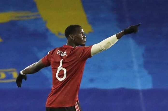 Pesepakbola Manchester United Paul Pogba merayakan gol ke gawang Brighton & Hove Albion dalam babak 16 besar Piala Liga Inggris di The American Express Community Stadium, Brighton, Inggris, Rabu (30/9/2020) | ANTARA