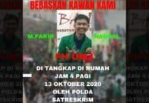 Komando Tuntut Polisi Bebaskan Mahasiswa UMJ Fakhir Naufal