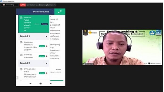 n NG Thesa Adi Purwanto saat soft launching dan simulasi E-Taxaction NG secara daring, Selasa (24/11/2020) | HUMAS KIP UI