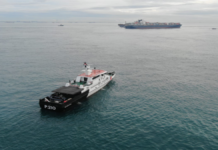 PLP Tanjung Uban Amankan Lokasi Kapal Kandas di Selat Singapura