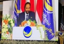 NasDem Nonaktifkan Ahmad Sahroni dan Nafa Urbach dari DPR, Berlaku 1 September 2025 Ketua Umum Partai NasDem Surya Paloh. ANTARA | SYAIFUL HAKIM