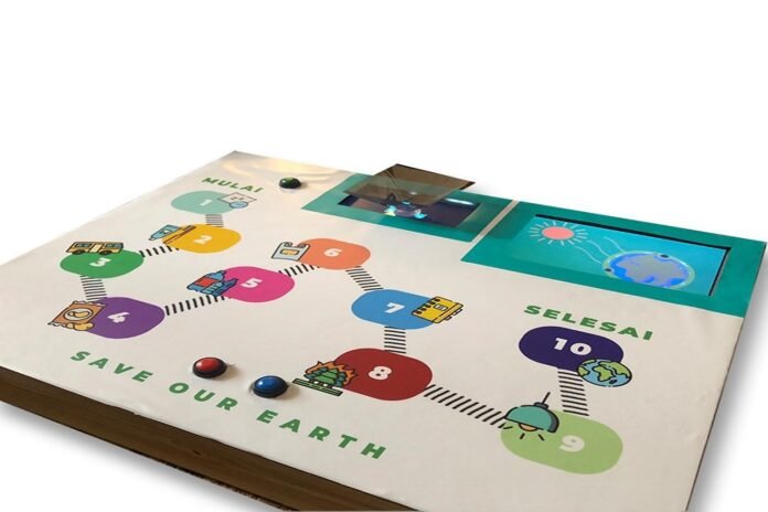 Permainan sains interaktif bagi anak-anak berusia 6-10 tahun bernama Save Our Earth (SOE) Board Game kreasi Tim Akademisi Laboratorium Prodev DTI FTUI | HUMAS KIP UI