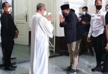 Dikawal Banser, Menag Yaqut Hadiri Perayaan Natal di Gereja Blenduk