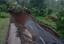 Jalan Wonosobo-Kebumen Ambles Sepanjang 20 Meter