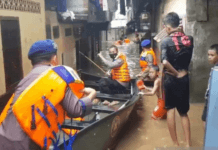 Kawasan Kebon Pala Jakarta Terendam Banjir Sekitar Satu Meter