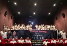 Seru! Polda Riau Nonton Film ‘Sayap Sayap Patah’ Bareng Forkopimda hingga Wartawan