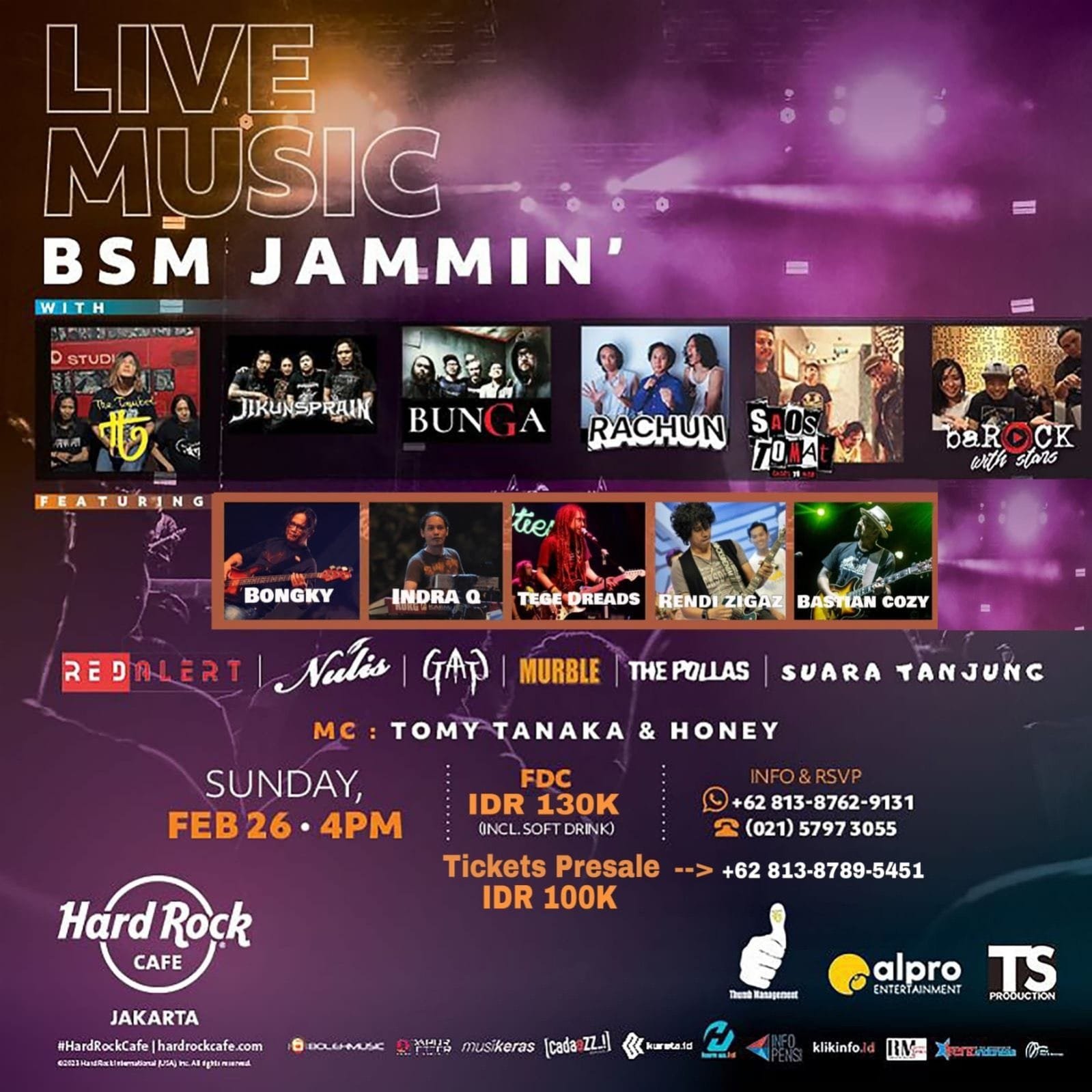 Komunitas BSM dan Alpro Entertainment, Kembali Gelar Jammin di Hard Rock Cafe Jakarta