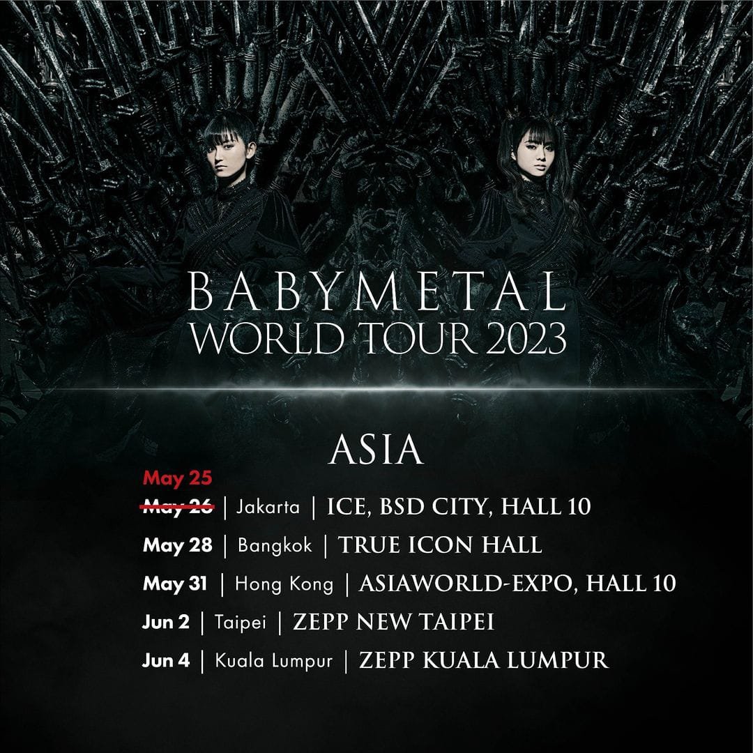 Dimajukan 1 Hari Dari Jadwal, Harga Tiket Konser BABYMETAL Belum Muncul
