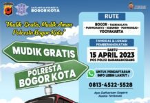 Polresta Bogor Gelar Mudik Gratis, Ada 5 Kota Tujuan, Berikut Cara Daftarnya