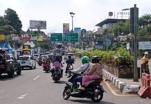 Kondisi Arus Lalu Lintas Kawasan Puncak Normal Dua Arah Pada H+5 Lebaran