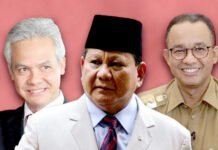 Prabowo Unggul Lawan Ganjar dan Anies