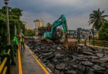 Progres Pembangunan Ulang Jembatan Otista, Aspal Jalan Mulai Dibongkar