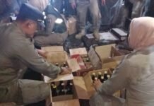 Gelar Razia Miras, Satpol PP Kota Bogor Sita 600 Botol Minuman Beralkohol