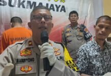 Keranjingan Judi Online, Pramuniaga Gasak Uang Rp 43 Juta Dari Brankas Minimarket Kapolsek Sukmajaya Kompol Margiyono Merilis Penangkapan RS, Pramuniaga Minimarket Pelaku Pembobolan Brankas