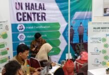 UI Gelar Expo Bisnis Berbasis Digitalisasi Salah Satu Stand Peserta UI I-Gov Expo 2023 di Balairung UI, Kota Depok