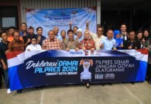 Ciptakan Pemilu Damai, Peradi Kota Bogor dan Wartawan Bersatu dalam Deklarasi Damai Pilpres 2024