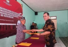 PPS Kelurahan Pakuan Melantik 105 Anggota KPPS, Lurah : 15 TPS Aman Dari Bencana