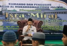 Memaknai Peringatan Isra’ Mi’raj, Yonif 751/VJS Gelar Sholawatan dan Do’a Bersama