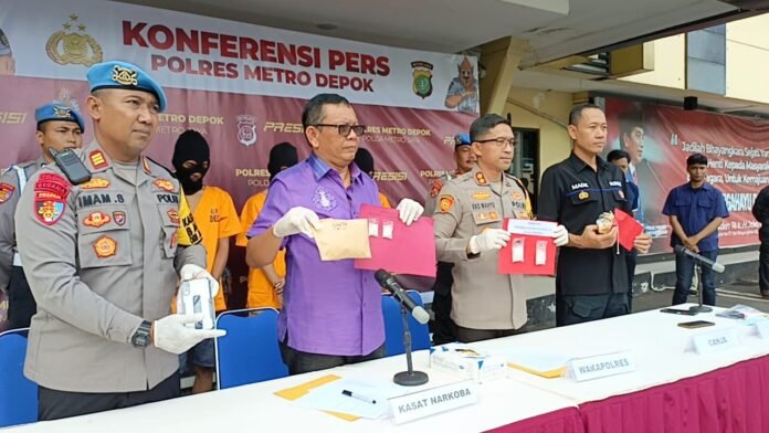 IMG-20240223-WA0019 Polres Metro Depok ungkap kasus narkoba