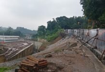 Waspada! Eks Longsor Proyek Underpass Jalan Saleh Danasasmita Kota Bogor Tak Kunjung Diperbaiki Permanen