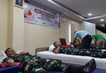 Yonif 751/VJS Berpartisipasi di Aksi Donor Darah, Bertema : Jadilah Alasan untuk Jantung Seseorang Terus Bergerak