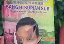 Sejumlah Spanduk Calon Wali Kota Depok Dirusak Orang Tak Dikenal