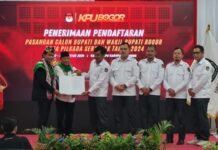 Sebanyak 1000 Pasukan Banteng Ikut Mengawal Pendaftaran Calon Bupati Bogor 2024 dari PDIP Perjuangan ke KPU