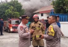 Kebakaran di PT. Hiqual Motorindo Indonesia, Satu Karyawan Alami Luka Bakar
