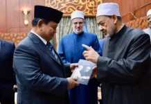 Prabowo Bertemu Grand Syekh Al-Azhar di Mesir