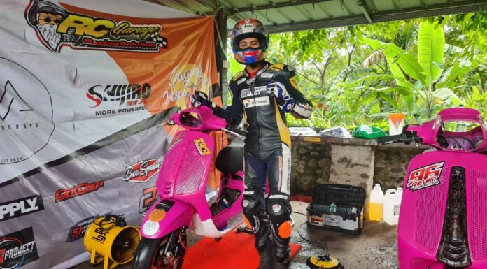 Mamang Vape Dagang Vespa JKT RC Garage Siap Tampil Gemilang di Ajang Scooter Prix Round 4 di sirkuit Sentul Bogor