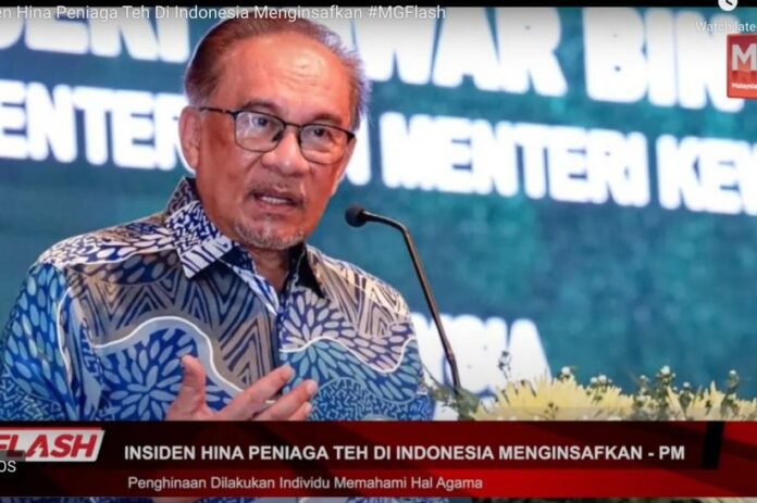 Perdana Menteri Malaysia Anwar Ibrahim memberikan komentar mengenai pernyataan kontroversial Gus Miftah yang menghina pedagang es teh. Foto: Harnas.id/ Istimewa