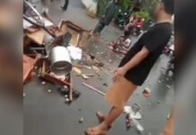 Heboh! Mobil Toyota Kijang Tabrak Pedagang Bakso di Citeureup