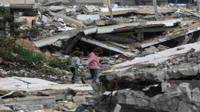 Reruntuhan di Gaza Palestina. Foto: Istimewa