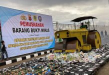 Bukan Main! 14.442 Botol Miras Ilegal Dimusnahkan Polres Bogor Polres Bogor