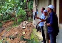 H. Ansori Setiawan Tinjau Lokasi Pergeseran Tanah di Sukamakmur