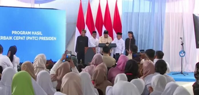 Presiden Prabowo Subianto luncurkan empat program strategis pendidikan dalam peringatan Hardiknas 2025 di Kota Bogor. Foto: Istimewa