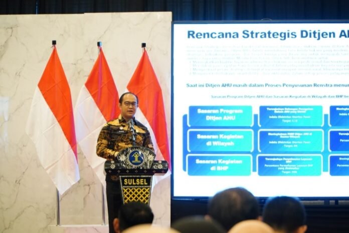 Dirjen AHU, Widodo, saat meresmikan gerai layanan hukum di MPP Kota Bogor, memberikan kemudahan akses bagi masyarakat dan pelaku UMKM. Foto: harnas.id/ Istimewa