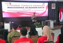 Polresta Bogor Kota Gelar Lomba Debat Hukum Antar Kampus, Dorong Kesadaran Hukum Mahasiswa ahasiswa dari enam kampus di Bogor Raya mengikuti lomba debat hukum yang digelar Polresta Bogor Kota dalam rangka HUT Bhayangkara ke-79, Rabu (25/6/2025). Foto: harnas.id/ Hadi