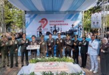 Peringati HUT Bhayangkara ke-79, Polresta Bogor Kota Gelar Upacara Meriah di Lapangan Sempur Kapolresta Bogor Kota, Kombes Pol Eko Prasetyo, memimpin upacara peringatan HUT Bhayangkara ke-79 di Lapangan Sempur, dihadiri Forkopimda dan ribuan warga Bogor, Jumat (1/7/2025). Foto: harnas.id/ Hadi