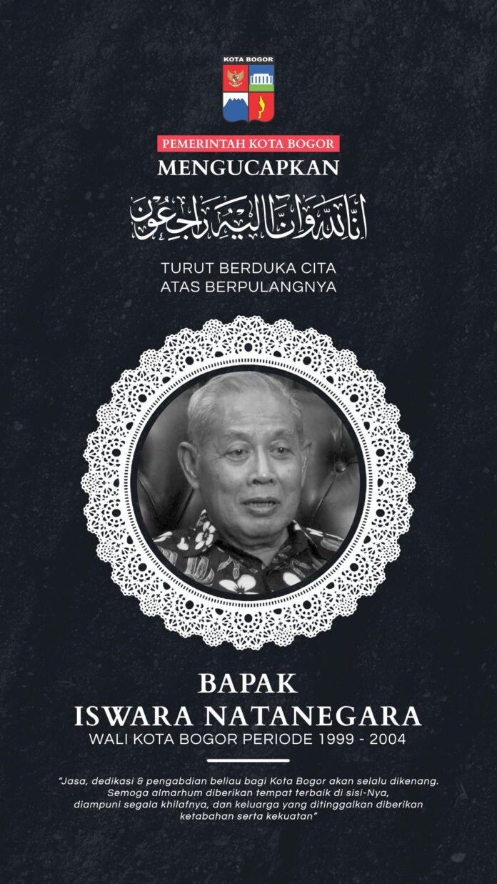 Iswara Natanegara meninggal dunia Prosesi salat jenazah almarhum Iswara Natanegara di Masjid Ar-Rahman, Bogor Utara, sebelum dimakamkan di Bandung. (Foto: Dok. Pemkot Bogor)