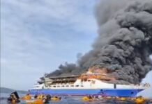 KM Barcelona V Terbakar di Perairan Talise, Penumpang Panik dan Diselamatkan Kapal Nelayan
