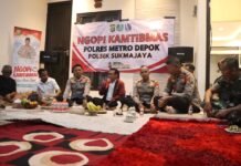Ngopi Kamtibmas Bersama Kapolres Metro Depok, Pererat Sinergi Polisi dan Masyarakat
