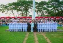 80 Tahun Merdeka Wujudkan Bangsa yang Adil, Makmur dan Sejahtera Wali Kota Bogor Dedie A. Rachim memimpin upacara peringatan HUT RI ke-80 dengan penuh khidmat di Lapangan Sempur. Foto: Pemkot Bogor