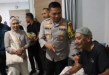 Polres Metro Depok Jenguk Wartawan Senior Metro TV, Wujud Kepedulian terhadap Mitra Pers