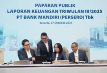 Bank Mandiri Catat Kinerja Cemerlang Kuartal III 2025, Perkuat Peran sebagai Penggerak Ekonomi Nasional Bank Mandiri kembali menegaskan posisinya sebagai motor pertumbuhan ekonomi nasional dengan capaian kinerja solid pada kuartal III tahun 2025. Foto: Bank Mandiri
