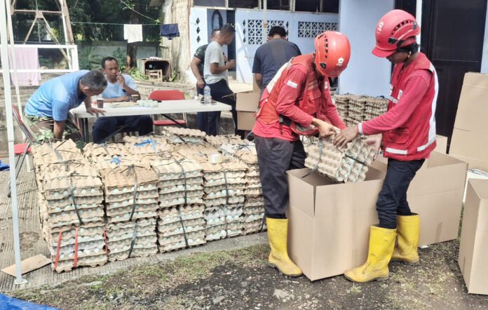 Tahap Pemuatan Bantuan Telur Asin PMI Menuju Sumatera dan Aceh. Foto: Dok. PMI.