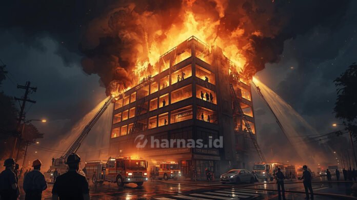 Foto: Ilustrasi Kebakaran Gedung.