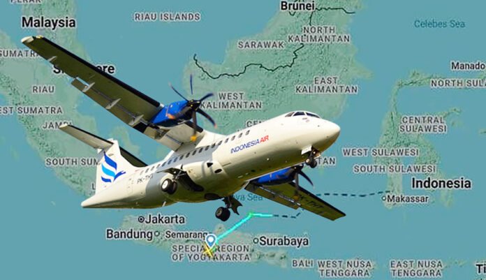 Ilustrasi Pesawat ATR dengan Rute Yogyakarta–Makassar. Foto: Istimewa.