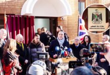 Inggris Resmi Sambut Hubungan Diplomatik Penuh dengan Palestina, Kedutaan Dibuka di London Tangkapan Layar Pembukaan Kedutaan Besar Palestina di London. Foto: Istimewa The Times