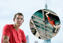 Alex Honnold Panjat Taipei 101 Tanpa Tali, Dunia Menahan Napas Alex Honnold melakukan pendakian bebas di gedung Taipei 101 tanpa alat pengaman. Foto: Dok. x/CheNetflix.